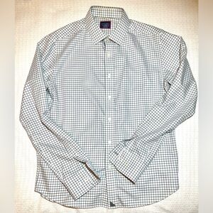 Untuck it men’s white and black checkered button down casual or dress